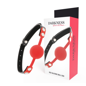 DARKNESS BONDAGE - Raudonas silikoninis kamuoliukas