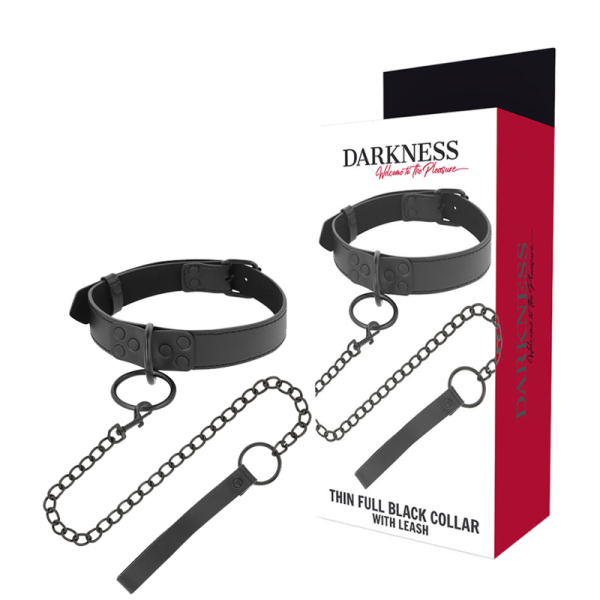 DARKNESS BONDAGE – darkness - juodas kaklaraštis su grandine