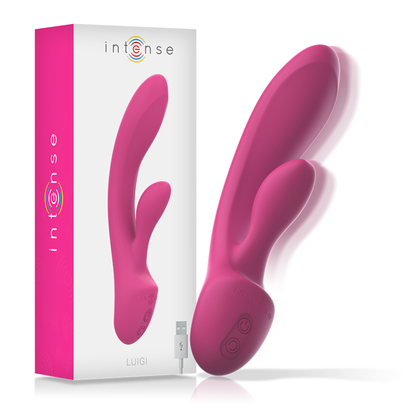 INTENSE FUN – intensyvus - luigi triušio vibratorius rožinis liquid silikonas