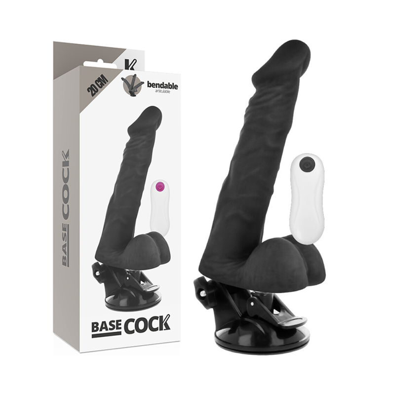BASECOCK – realistiškas lankstus nuotolinis valdymas juodas 20 cm -o- 4.5 cm