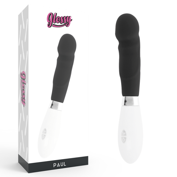 GLOSSY – paul vibratorius juodas
