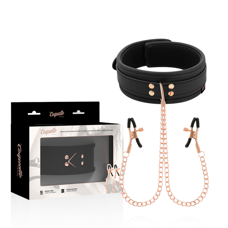 COQUETTE FANTASY – coquette chic desire - fantasy nipple clamp necklace with neoprene lining
