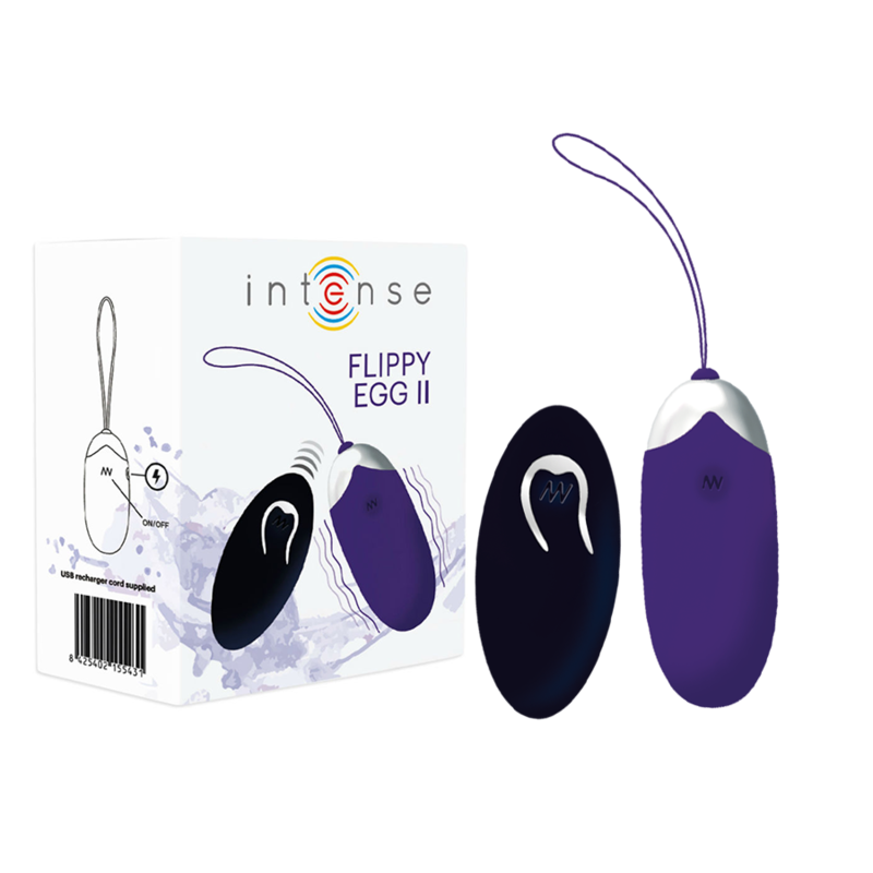 INTENSE COUPLES TOYS – intense - flippy ii vibratorius kiaušinis su nuotoliniu valdymu purpurinis