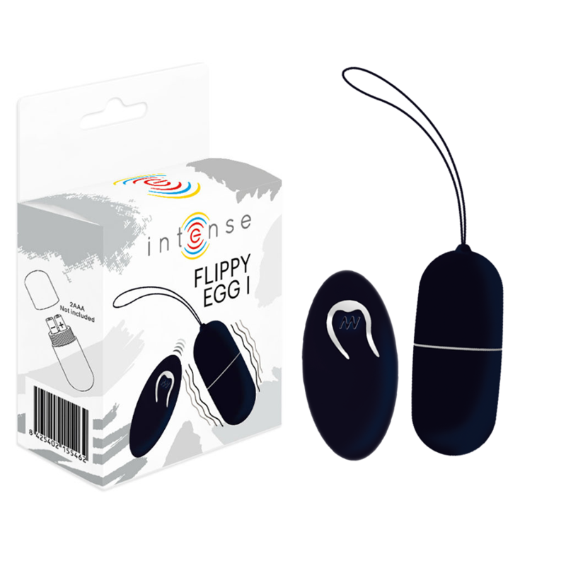 INTENSE COUPLES TOYS – intense - flippy i vibruojantis kiaušinis su nuotoliniu valdymu juodas