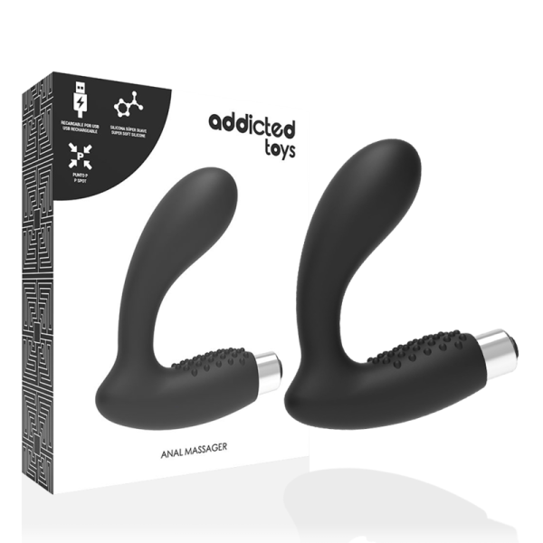 ADDICTED TOYS – įkraunamas prostatos vibratorius modelis 5 - juodas