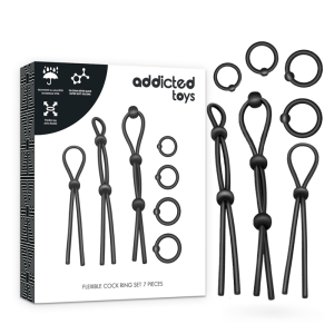 ADDICTED TOYS – lankstus silikoninis varpos žiedų rinkinys 7 vnt.