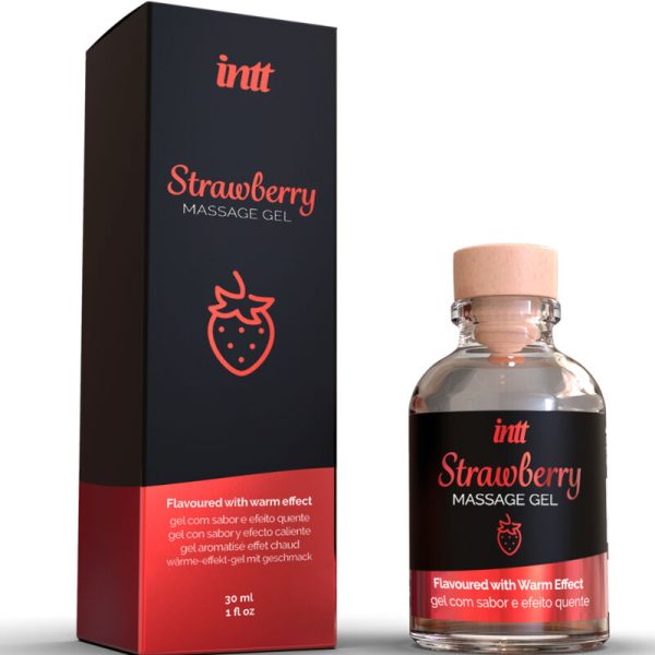 INTT MASSAGE & ORAL SEX – karštas braškių aromato masažo gelis - Image 2