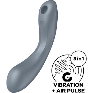 SATISFYER AIR PULSE – satisfyer - kreivas trinity 1 air pulse vibratorius pilkas