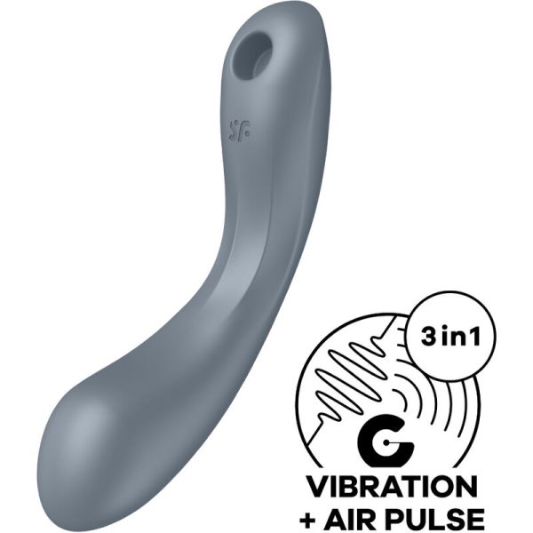 SATISFYER AIR PULSE – satisfyer - kreivas trinity 1 air pulse vibratorius pilkas