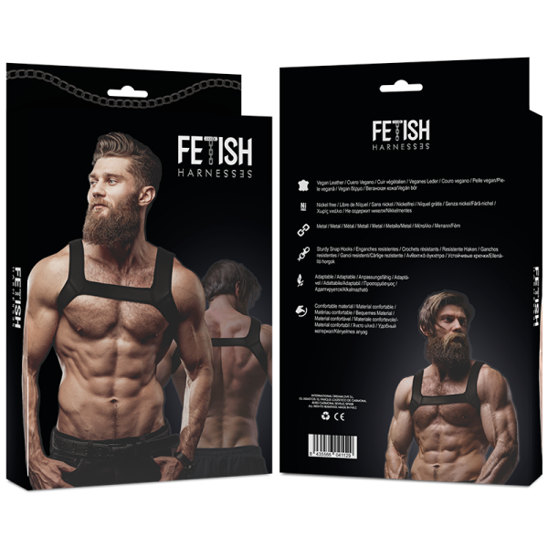 FETISH SUBMISSIVE ATTITUDE – neopreno krūtinės diržas vyrams dydis m - Image 2