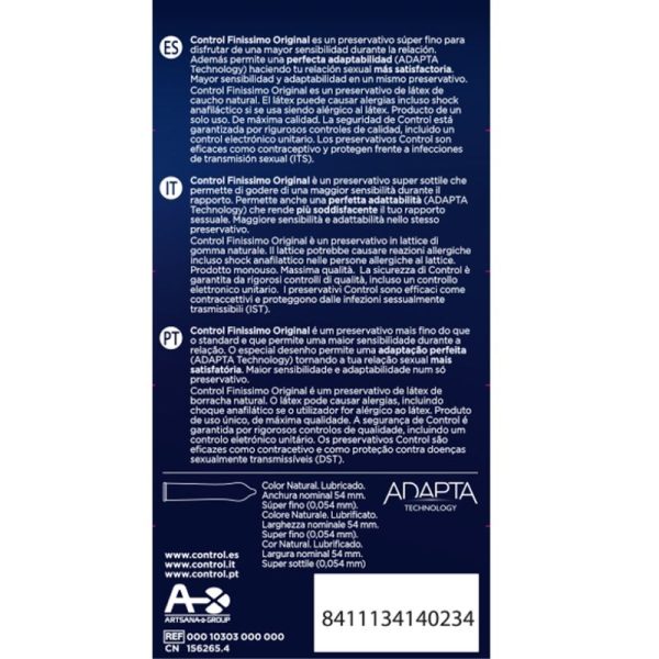 CONTROL CONDOMS – control - finissimo prezervatyvai 12 vienetų - Image 2