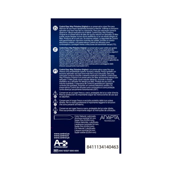 CONTROL CONDOMS – control - adapta easy way finissimo 10 vienetių - Image 2