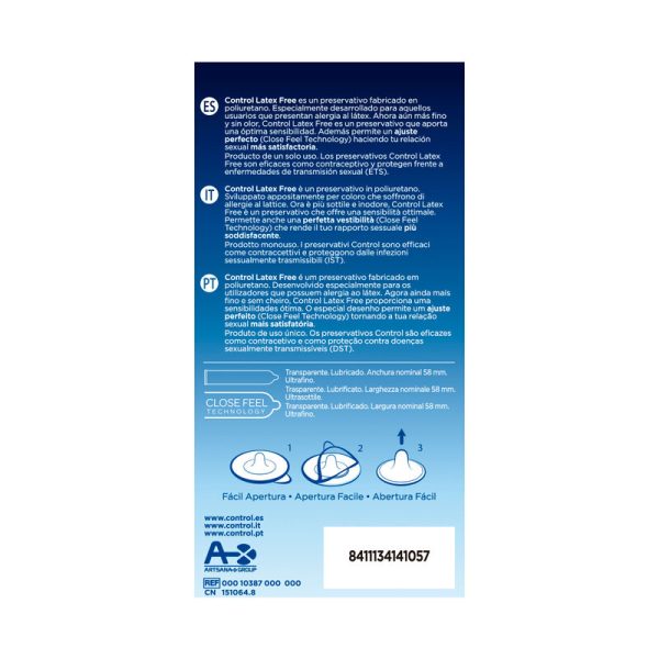 CONTROL CONDOMS – control - be latexo kondomai 5 vienetai - Image 2