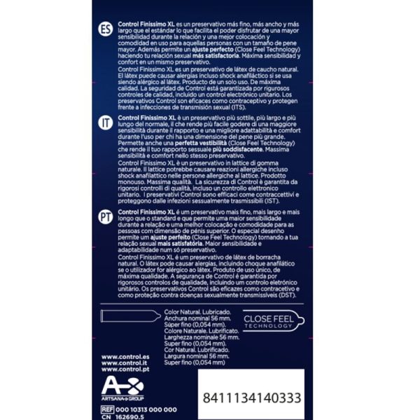 CONTROL CONDOMS – control - finissimo xl prezervatyvai 12 vienetų - Image 2