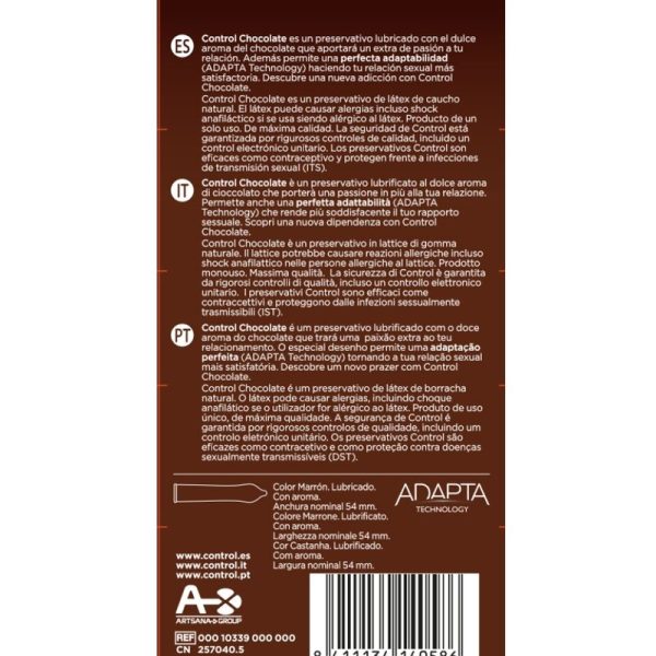 CONTROL CONDOMS – control - adapta šokolado prezervatyvai 12 vienetų - Image 2
