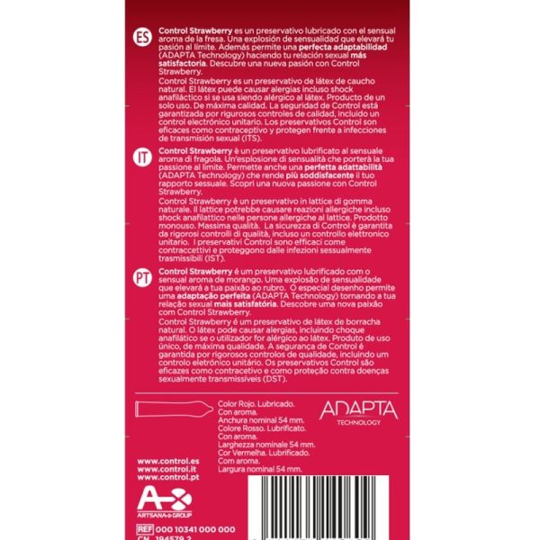 CONTROL CONDOMS – control - adaptuojasi braškė 12 vienetų - Image 2