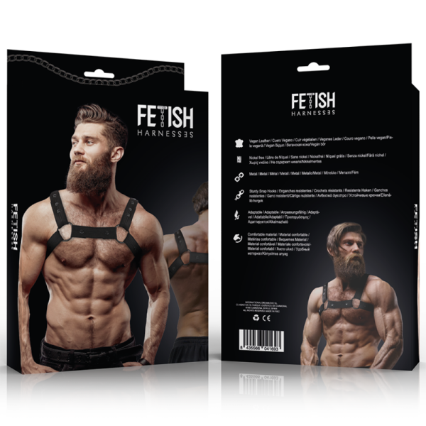 FETISH SUBMISSIVE ATTITUDE – reguliuojamas neopreno krūtinės sporto diržas vyrams - Image 2
