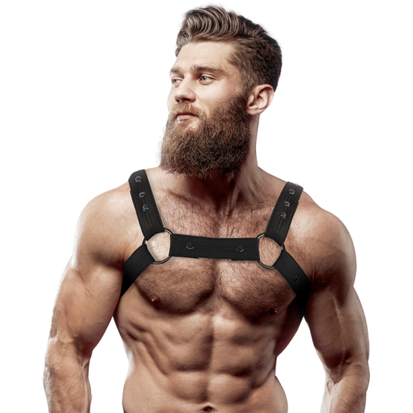 FETISH SUBMISSIVE ATTITUDE – reguliuojamas neopreno krūtinės sporto diržas vyrams