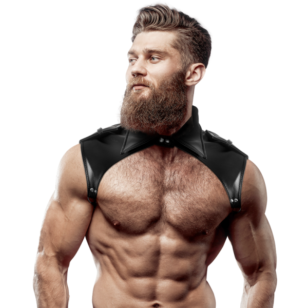 FETISH SUBMISSIVE ATTITUDE – vyrų brigados reguliuojamas eko-odos kaklo diržas