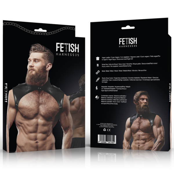 FETISH SUBMISSIVE ATTITUDE – vyrų brigados reguliuojamas eko-odos kaklo diržas - Image 2