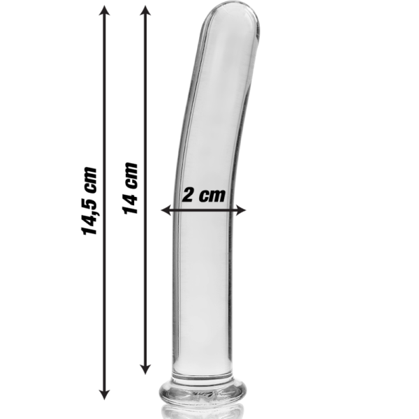 NEBULA SERIES BY IBIZA – modelis 8 dildo iš borosilikato stiklo aiškus 14.5 cm -o- 2 cm - Image 3