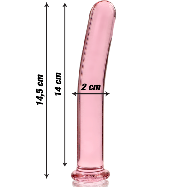 NEBULA SERIES BY IBIZA – modelis 8 dildo iš borosilikato stiklo rožinis 14.5 cm -o- 2 cm - Image 3