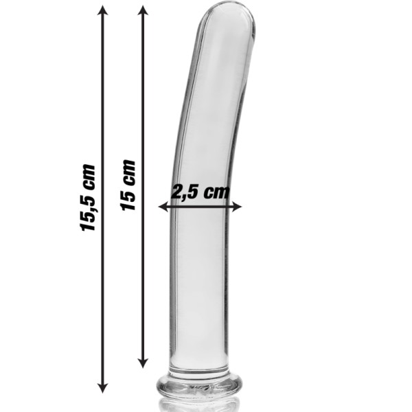 NEBULA SERIES BY IBIZA – modelis 9 dildo iš borosilikato stiklo aiškus 15.5 cm -o- 2.5 cm - Image 3
