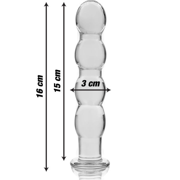 NEBULA SERIES BY IBIZA – modelis 10 dildo iš borosilikato stiklo aiškus 16.5 cm -o- 3.5 cm - Image 3