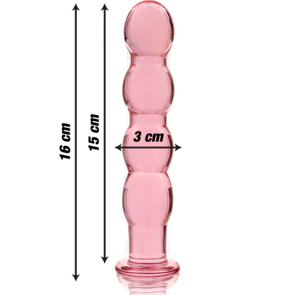NEBULA SERIES BY IBIZA – modelis 10 dildo iš borosilikato stiklo rožinis 16.5 cm -o- 3.5 cm - Image 3