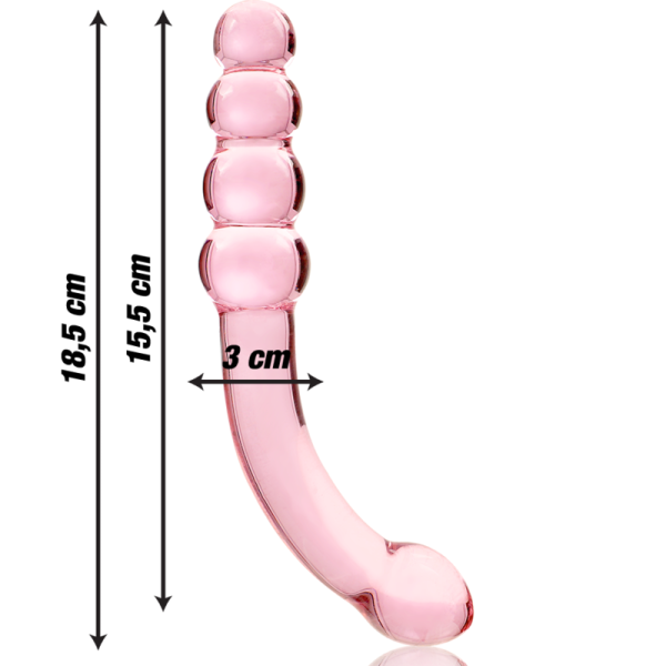 NEBULA SERIES BY IBIZA – modelis 14 dildo iš borosilikato stiklo rožinis 18.5 cm -o- 3 cm - Image 3