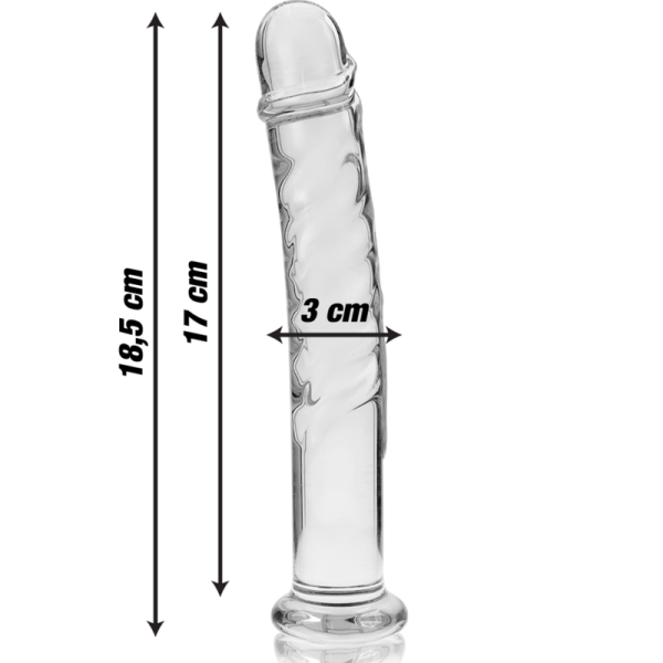 NEBULA SERIES BY IBIZA – modelis 16 dildo iš borosilikato stiklo aiškus 18.5 cm -o- 3 cm - Image 3