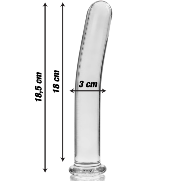NEBULA SERIES BY IBIZA – modelis 17 dildo iš borosilikato stiklo aiškus 18.5 cm -o- 3 cm - Image 3