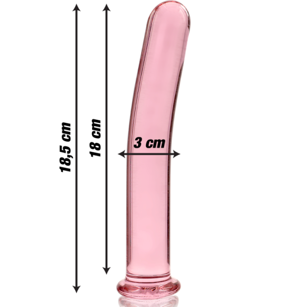 NEBULA SERIES BY IBIZA – modelis 17 dildo iš borosilikato stiklo rožinis 18,5 cm -o- 3 cm - Image 3