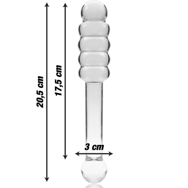 NEBULA SERIES BY IBIZA – modelis 20 dildo iš borosilikato stiklo aiškus 20.5 cm -o- 3 cm - Image 3