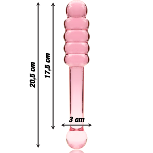 NEBULA SERIES BY IBIZA – modelis 20 dildo iš borosilikato stiklo rožinis 20.5 cm -o- 3 cm - Image 3