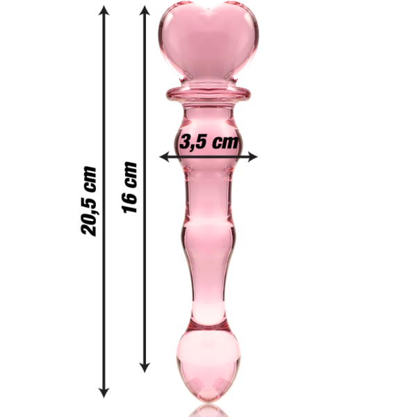 NEBULA SERIES BY IBIZA – modelis 21 dildo iš borosilikato stiklo rožinis 20.5 cm -o- 3.5 cm - Image 3