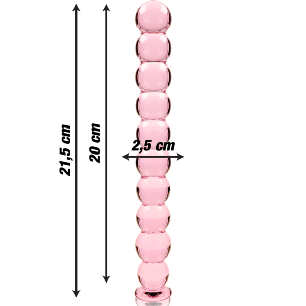 NEBULA SERIES BY IBIZA – modelis 22 dildo iš borosilikato stiklo rožinis 21.5 cm -o- 2.5 cm - Image 3