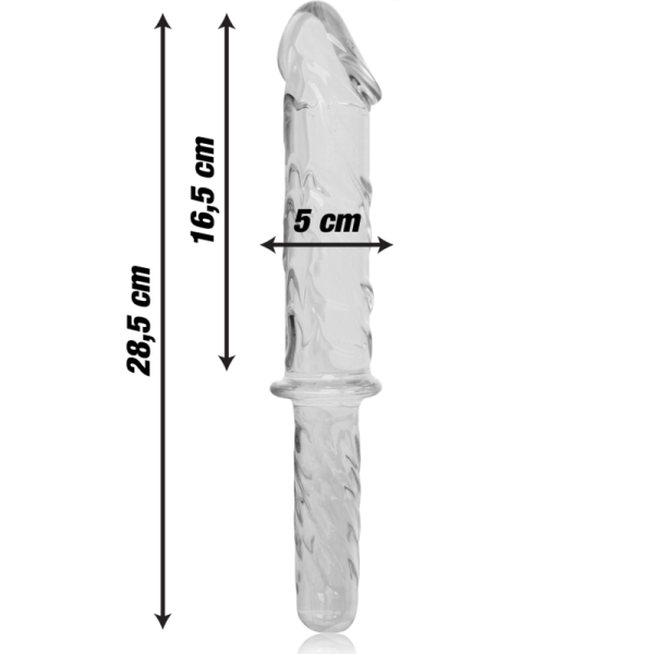 NEBULA SERIES BY IBIZA – modelis 24 dildo iš borosilikato stiklo aiškus 28.5 cm -o- 5 cm - Image 3