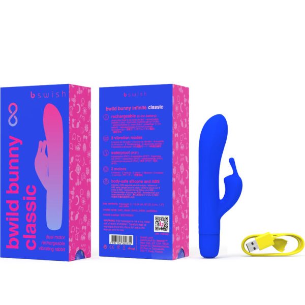 B SWISH – bwild bunny infinite classic įkraunamas vibratorius mėlynas silikonas - Image 3