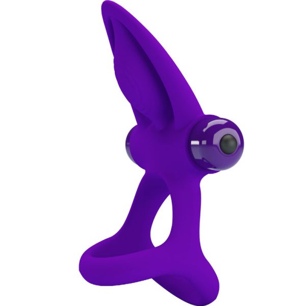 PRETTY LOVE MALE – pretty love - vibratorius ringas 10 vibracijų violetinis silikonas - Image 2