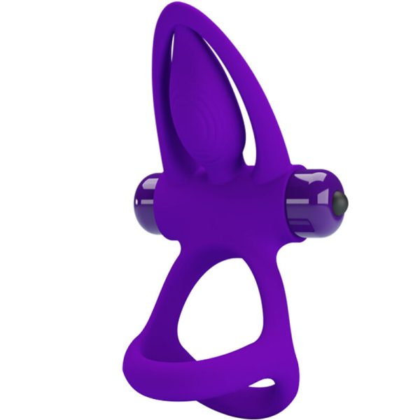 PRETTY LOVE MALE – pretty love - vibratorius ringas 10 vibracijų violetinis silikonas