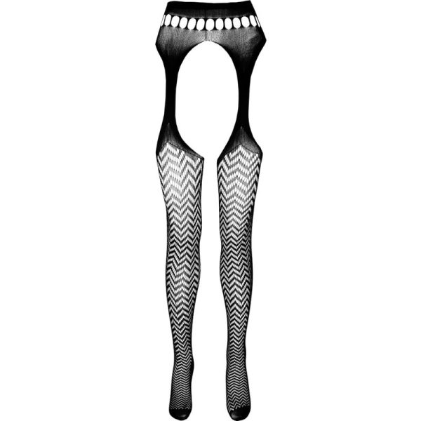 PASSION WOMAN GARTER & STOCK – passion - eko kolekcija kūno kostiumas eko s002 juodas - Image 3
