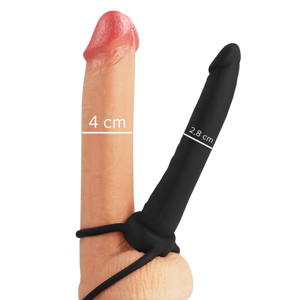 MYTHOLOGY FANTASY DILDO – mythology - cobi onyx analinis dildas su varpa ir kiaušinių žiedu 13 silikono cm - Image 2