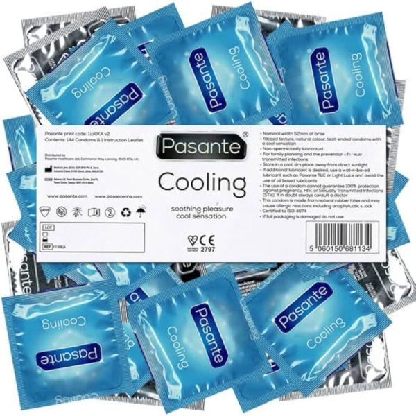 PASANTE – prezervatyva cooling effect pakuotė 144 vienetai - Image 3