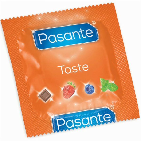PASANTE – aromatizuoti kondomai braškių pakuotė 144 vienetai - Image 2
