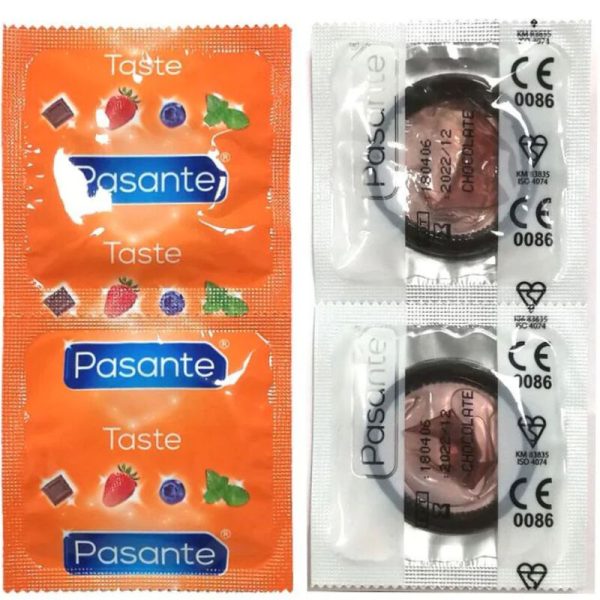 PASANTE – šokoladiniai aromatizuoti kondomai 144 vnt.
