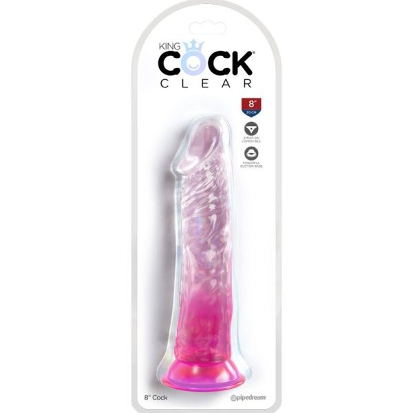 KING COCK – aiškus realistiškas penis 19.7 cm rožinis - Image 2