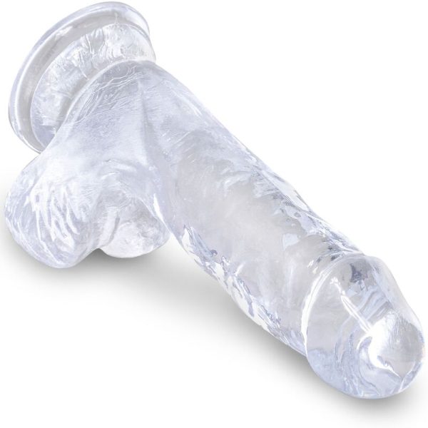KING COCK – aiškus realistiškas penis su kiaušiniais 10.1 cm peršviesus - Image 3
