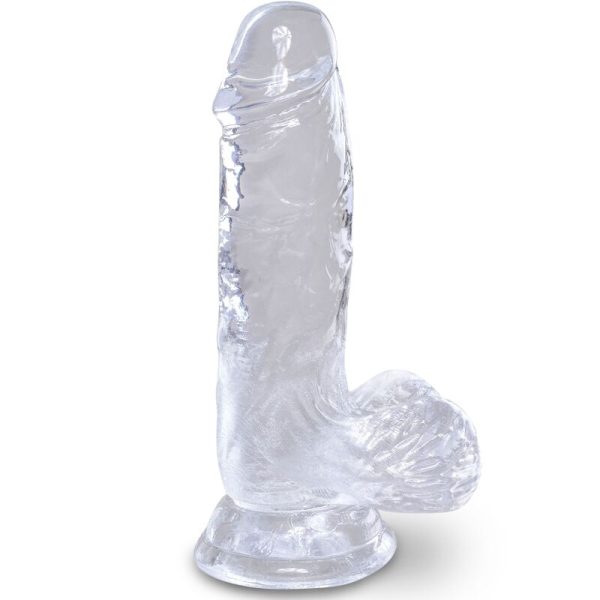 KING COCK – aiškus realistiškas penis su kiaušiniais 10.1 cm peršviesus