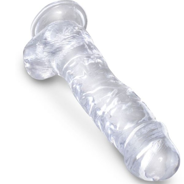 KING COCK – aiškus realistiškas penis su kiaušiniais 16.5 cm persparančiu - Image 3